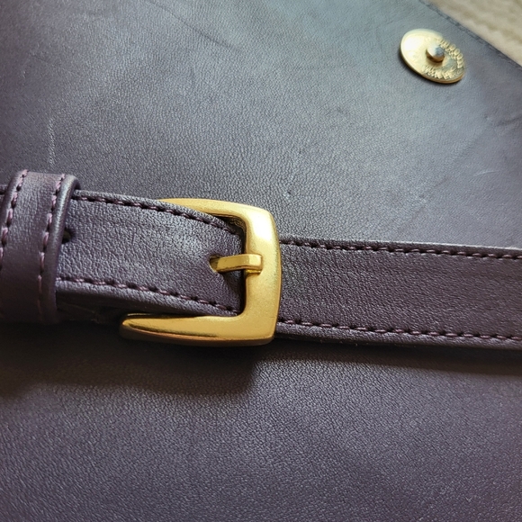 RARE VINTAGE COACH Ink (Dark Purple) Tribecca Flap 9092 - Picture 14 of 16